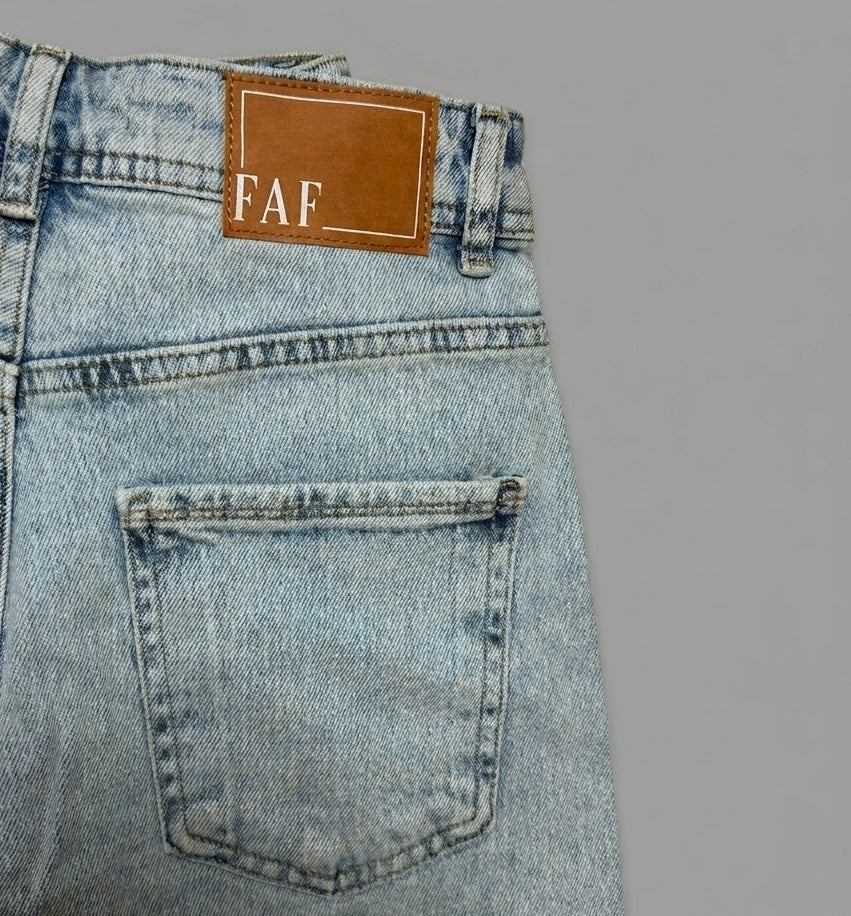 Blugi FAF cu croială mom fit clasică