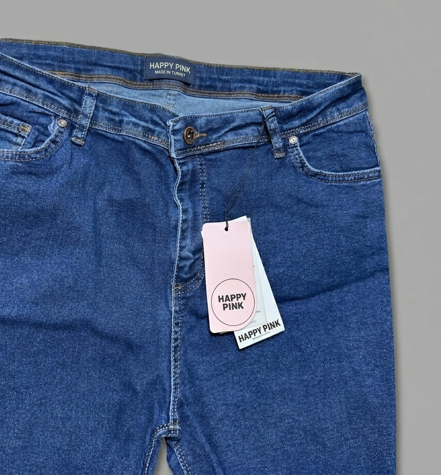 Blugi plus size skinny Happy Pink clasici