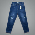 Blugi drepti Kentachvi plus size cu aspect uzat