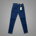 Navy blue high-waisted skinny fit jeans